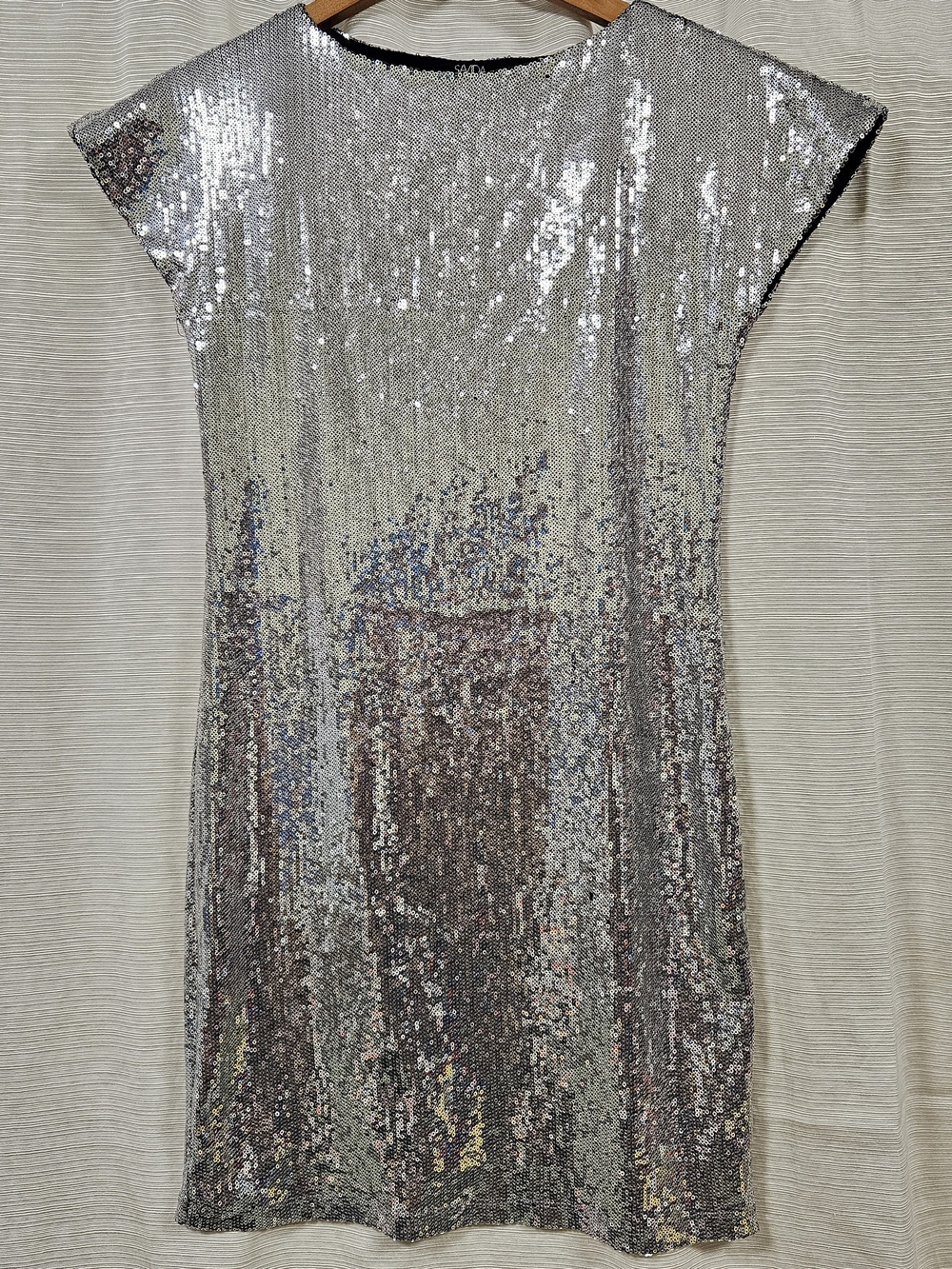 Silver Sequin Women's Cocktail Top UK 12